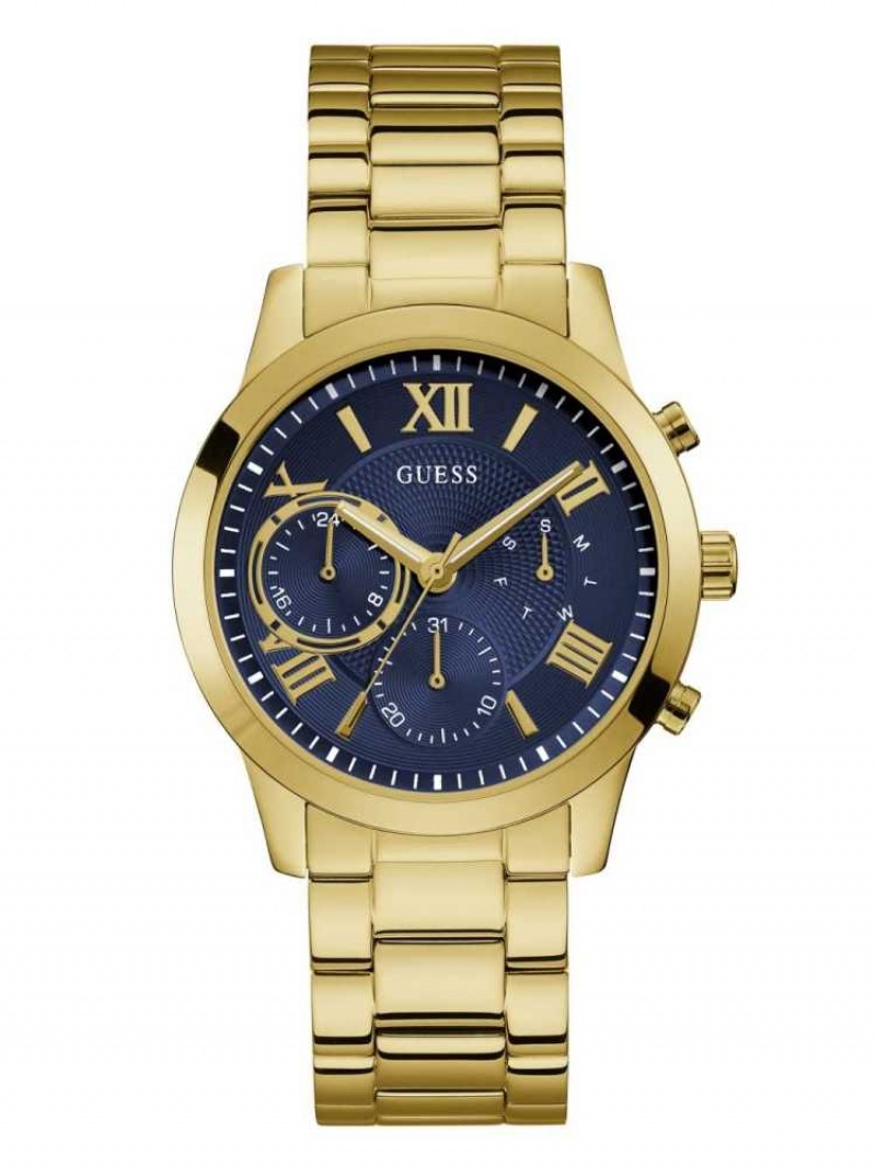 Montre Guess Navy and Gold-Tone Chronographe Femme Doré | 38149-HEIS