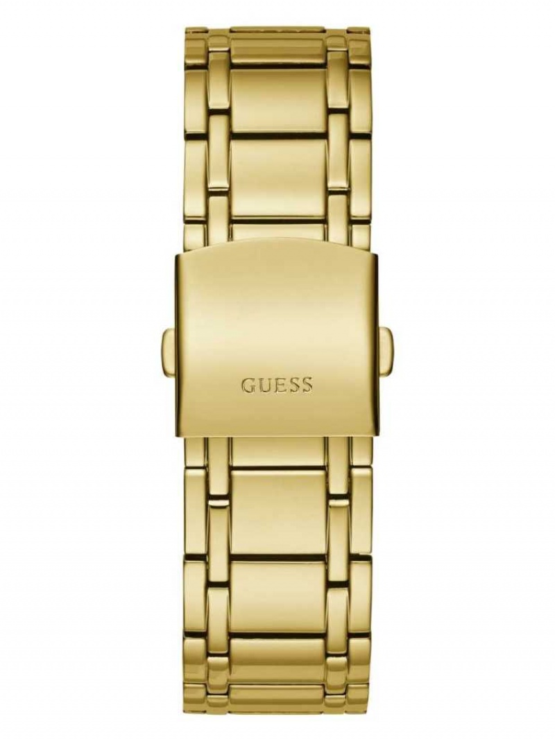 Montre Guess Paragon Gold-Tone and Green Analog Homme Multicolore | 26318-GNQE