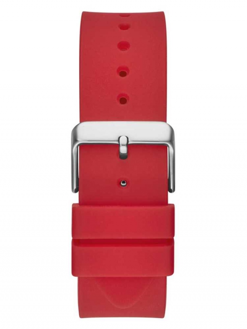 Montre Guess Red Plastic and Silicone Multifonction Homme Multicolore | 54762-MKPV