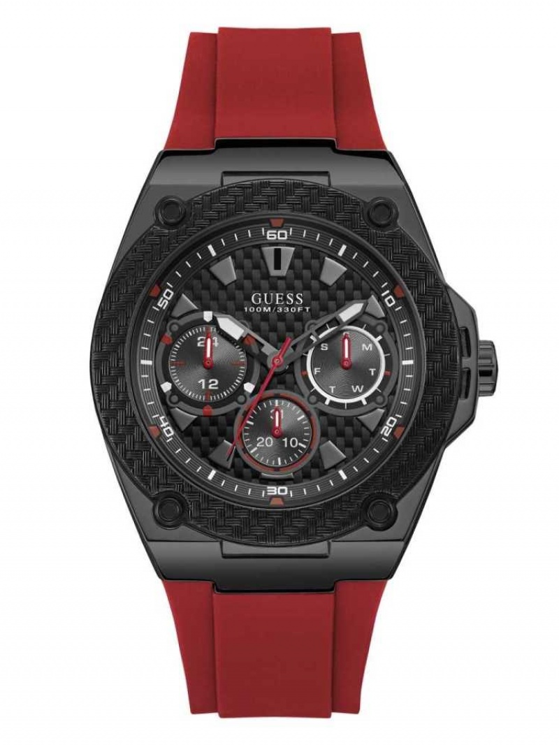 Montre Guess Red and Black Multifonction Homme Rouge | 25918-YQBZ