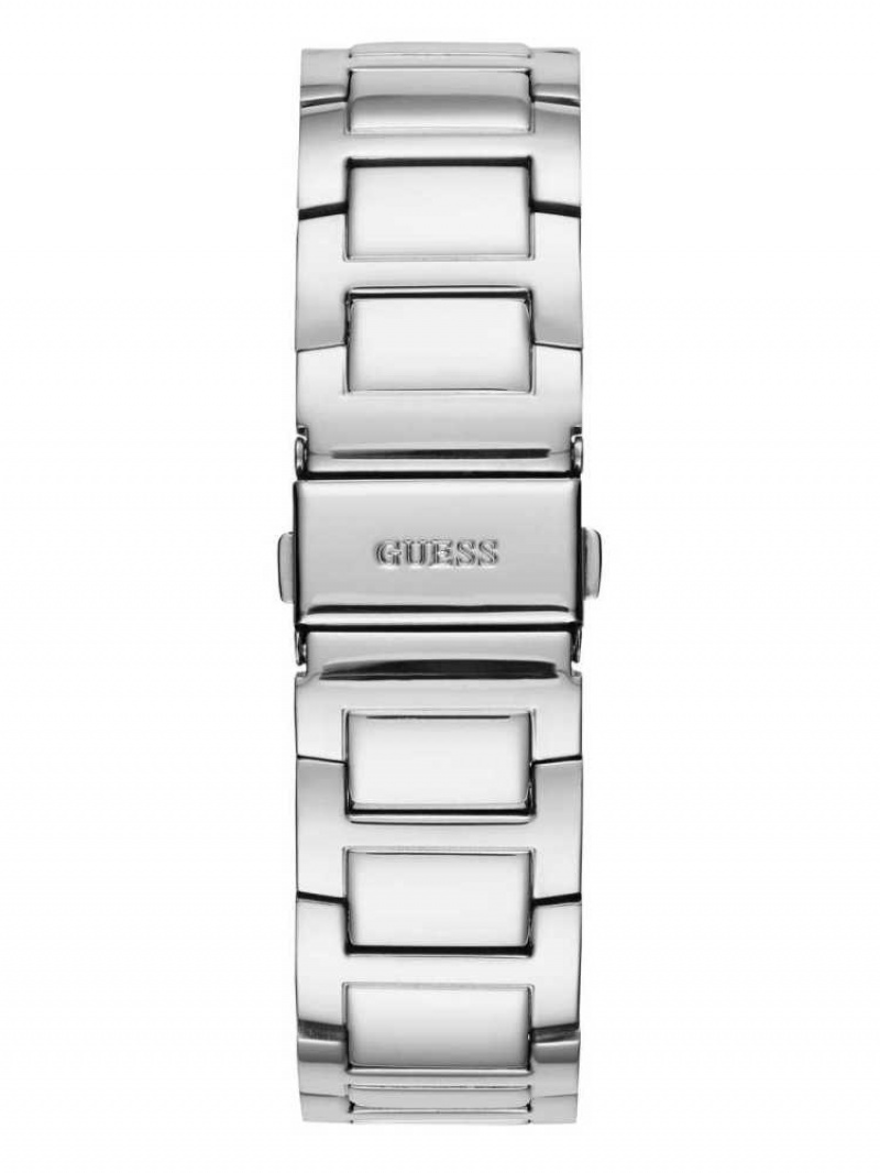 Montre Guess Rhinestone Silver-Tone Multifonction Femme Argent | 34175-RZYO