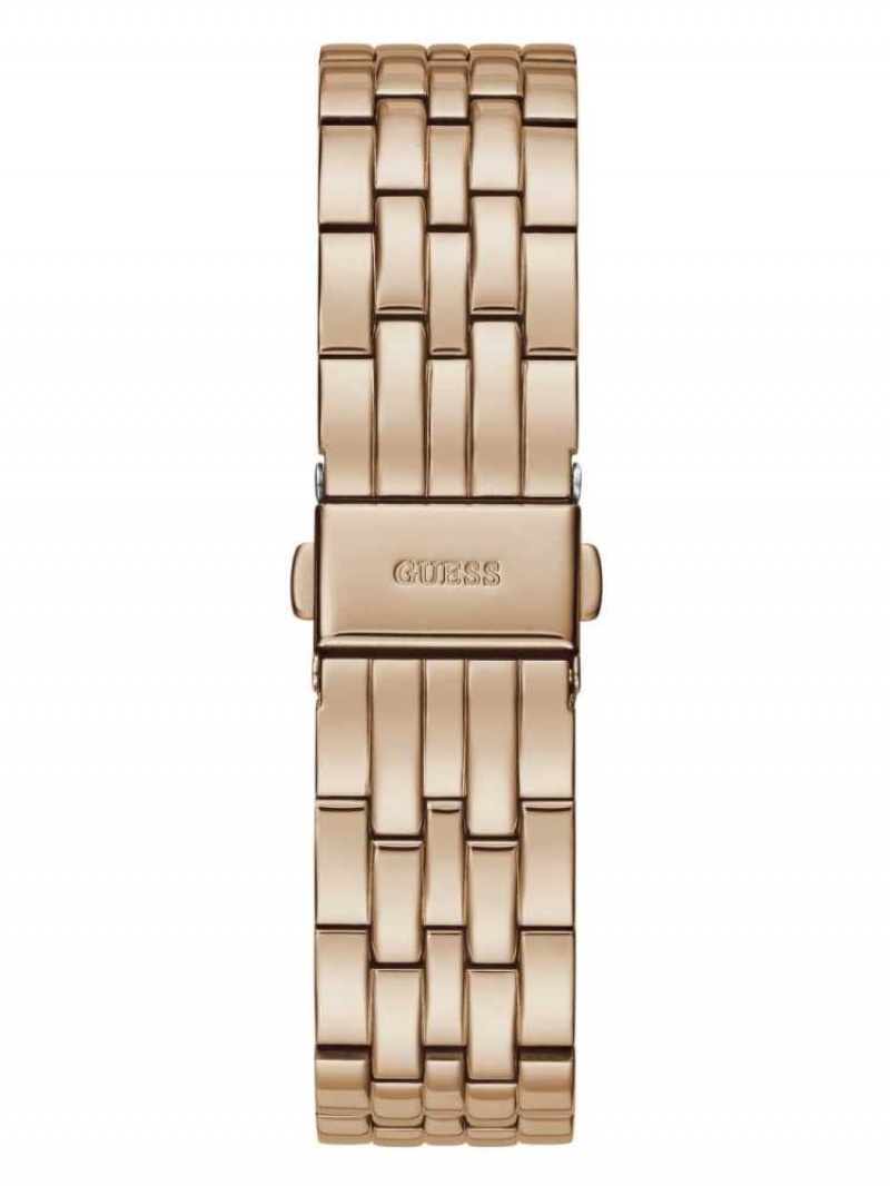 Montre Guess Rose Gold-Tone Rhinestone Analog Femme Multicolore | 57963-MBAD