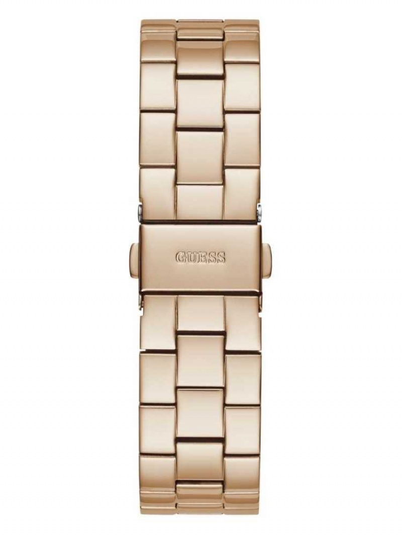 Montre Guess Rose Gold-Tone and Rhinestone Analog Femme Multicolore | 28971-KJQB