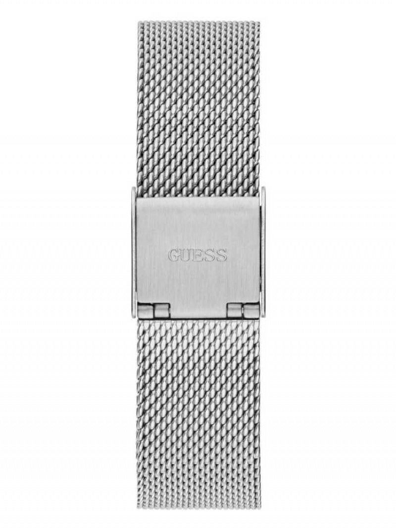 Montre Guess Silver-Tone Mesh Analog Femme Multicolore | 75368-RUYM