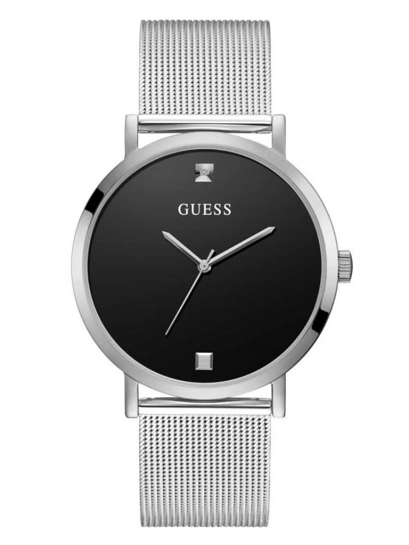 Montre Guess Silver-Tone Mesh Diamond Analog Homme Multicolore | 85479-SQUV