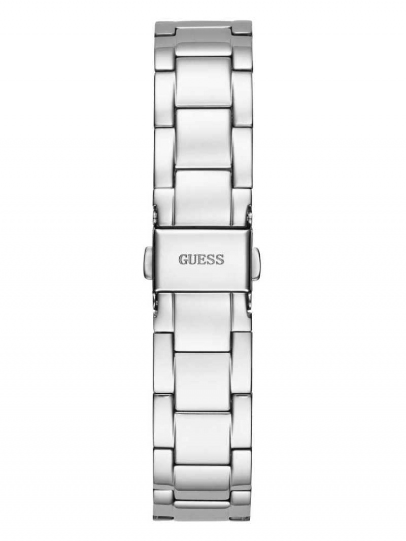 Montre Guess Silver-Tone Quattro G Clear Analog Femme Multicolore | 54270-JSLT