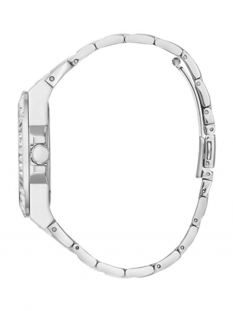 Montre Guess Silver-Tone and Crystal Multifonction Femme Multicolore | 86305-WVLG