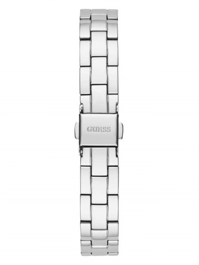 Montre Guess Silver-Tone and Diamond Analog Femme Multicolore | 72361-VQFJ