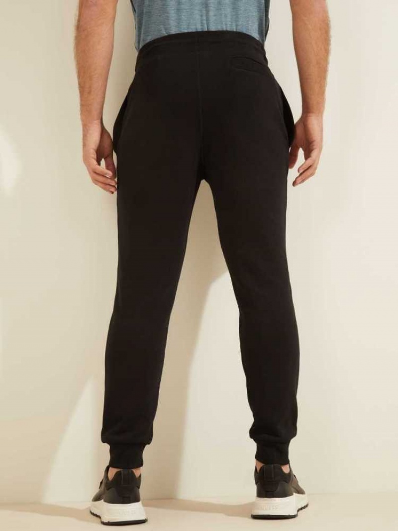 Pantalon Guess Eco Aldwin Logo Homme Noir | 67201-NMQU