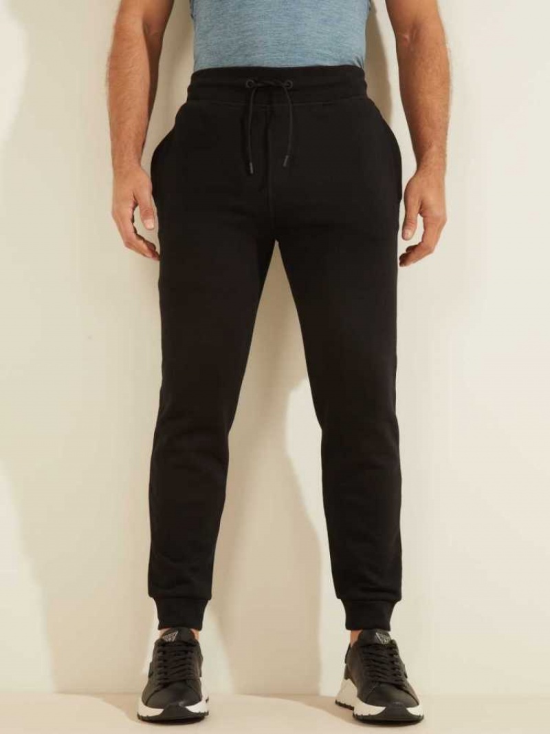 Pantalon Guess Eco Aldwin Logo Homme Noir | 67201-NMQU