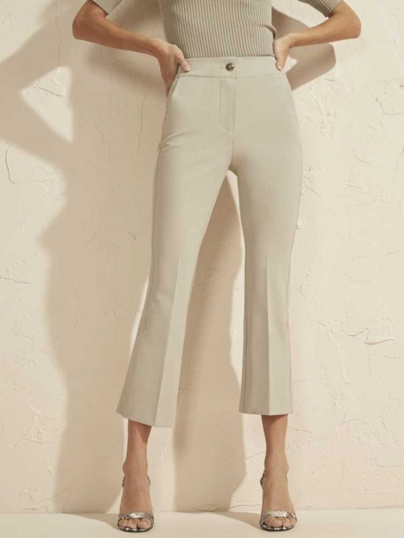 Pantalon Guess Evelyn Cropped Femme Menthe | 27315-ZYUQ