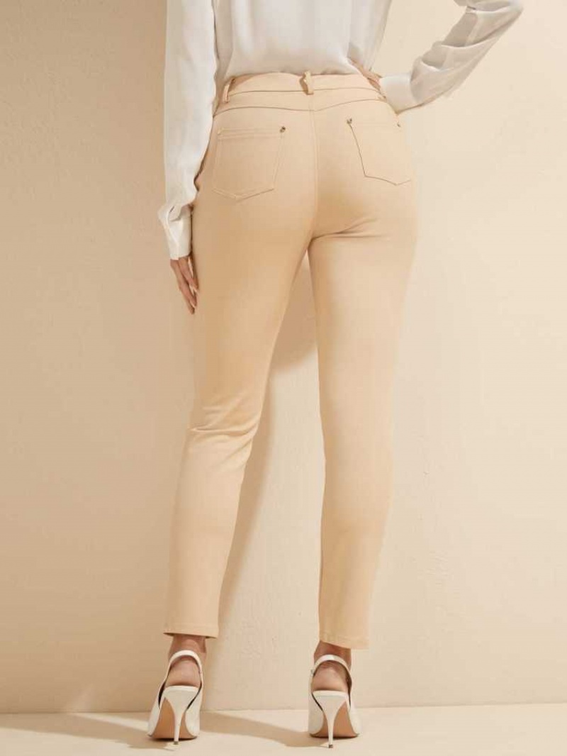 Pantalon Guess Hollywood Mince Femme Blanche | 07251-DQIF