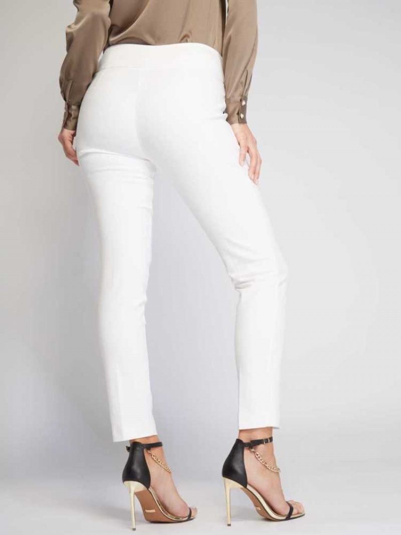 Pantalon Guess Olivia Mince Femme Blanche | 25719-GLKR