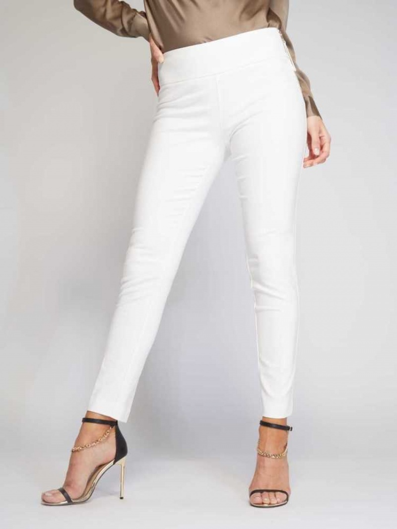 Pantalon Guess Olivia Mince Femme Blanche | 25719-GLKR