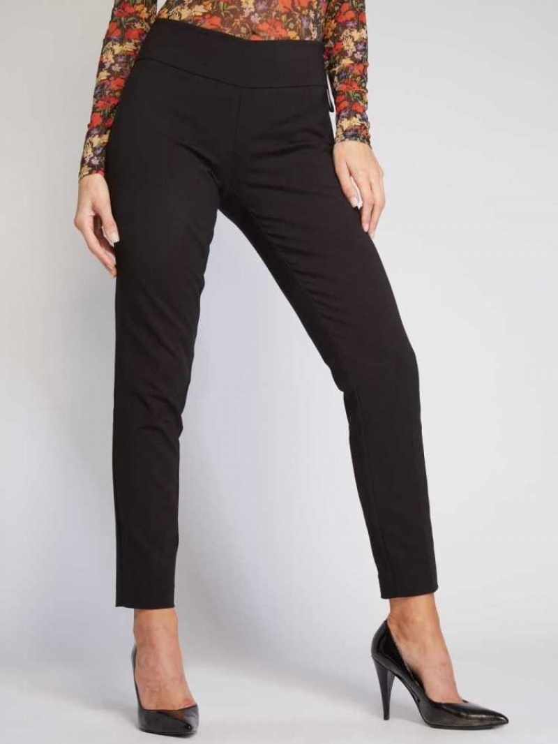 Pantalon Guess Olivia Mince Femme Noir | 34721-VUEC