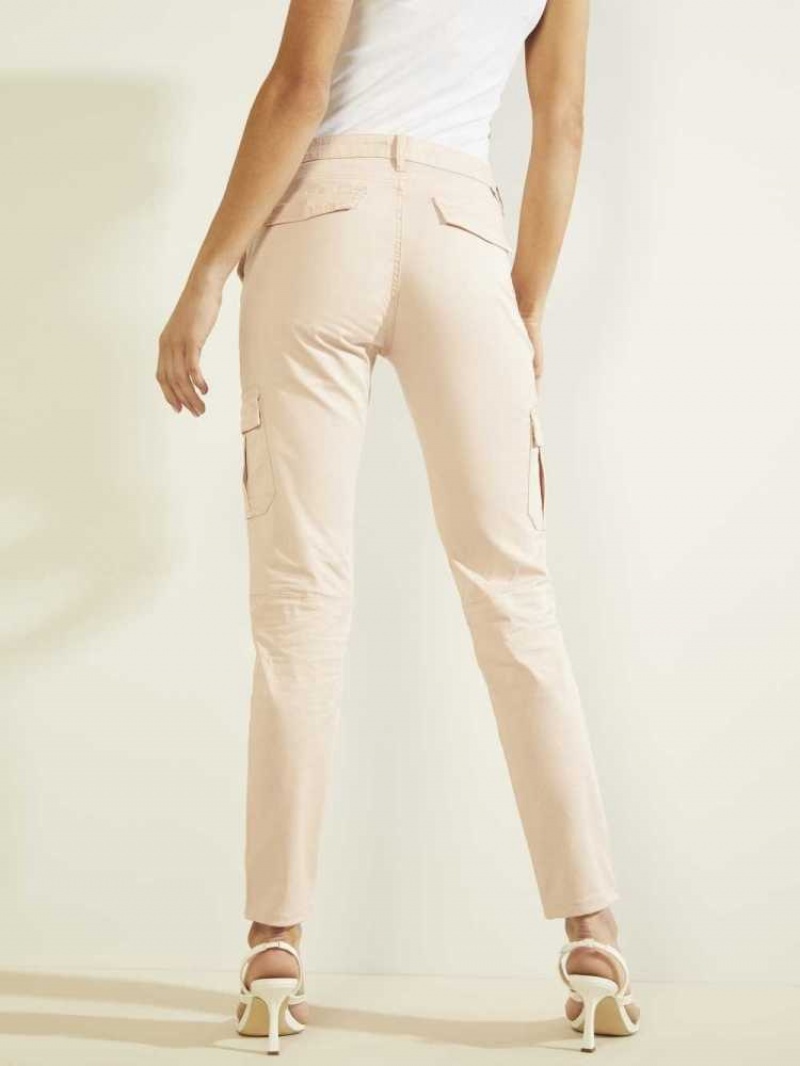 Pantalon Guess Sexy Cargo Femme Rose | 89342-YJCR