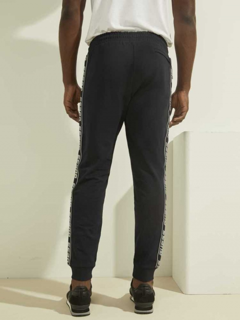 Pantalon Jogger Guess Arlo Logo Homme Bleu Foncé | 84017-PEBD