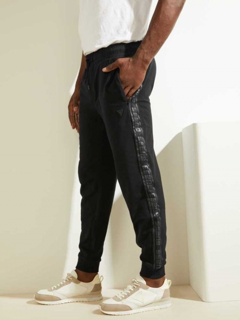 Pantalon Jogger Guess Arlo Logo Homme Noir | 17428-HRZK