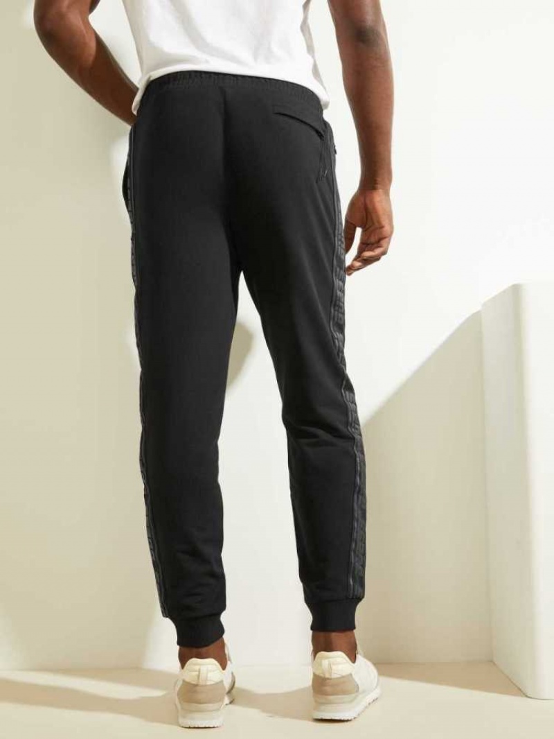 Pantalon Jogger Guess Arlo Logo Homme Noir | 17428-HRZK