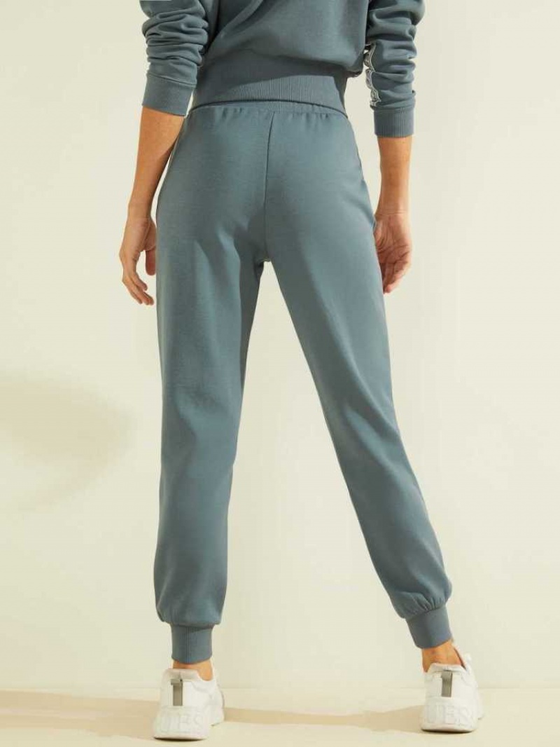 Pantalon Jogger Guess Contrast Logo Femme Bleu | 24630-EMUF