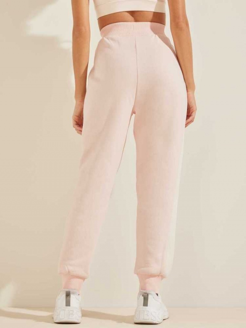 Pantalon Jogger Guess Eco Annetta Contrast Femme Rose | 52934-LSVG