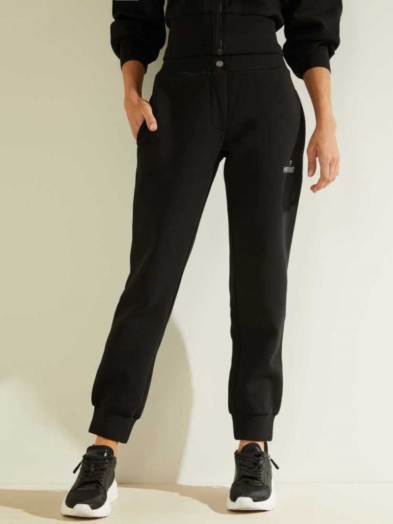 Pantalon Jogger Guess Eco Caren Femme Noir | 81930-XRQP