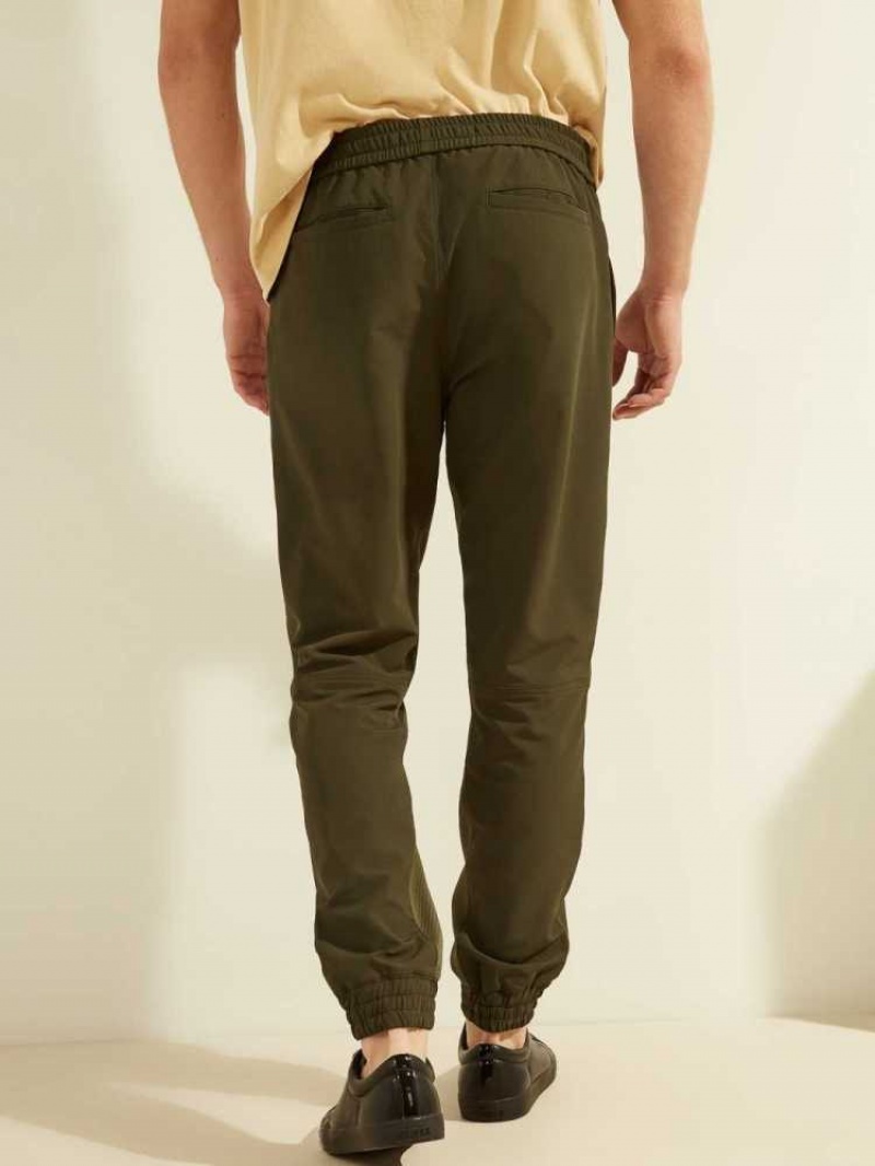 Pantalon Jogger Guess Explorer Stretch Homme Vert | 63704-YSEL