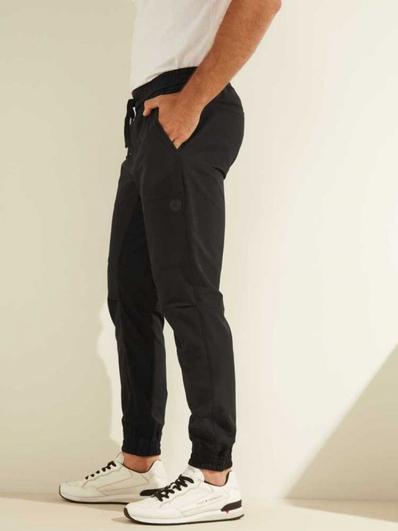 Pantalon Jogger Guess Explorer Stretch Homme Noir | 34591-MILQ