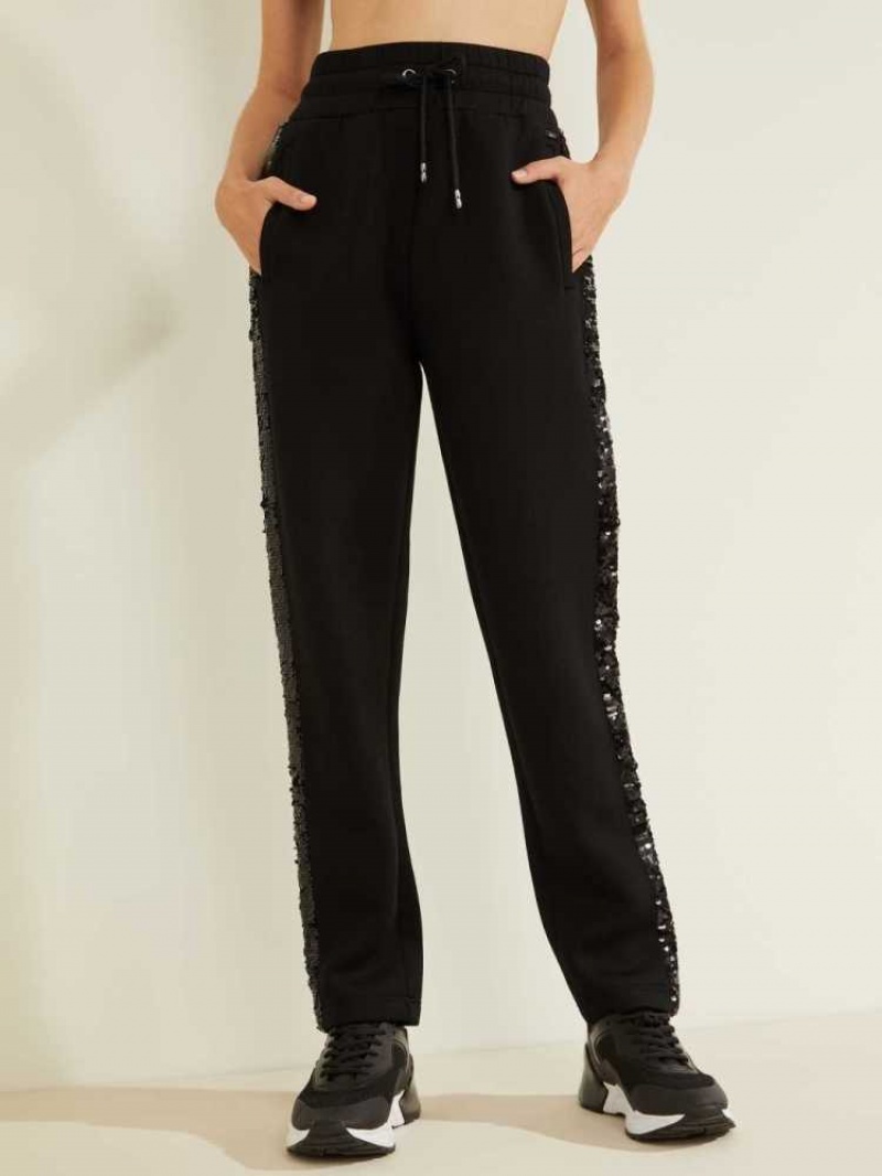 Pantalon Survêtement Guess Dalida Femme Noir | 82513-NWDA