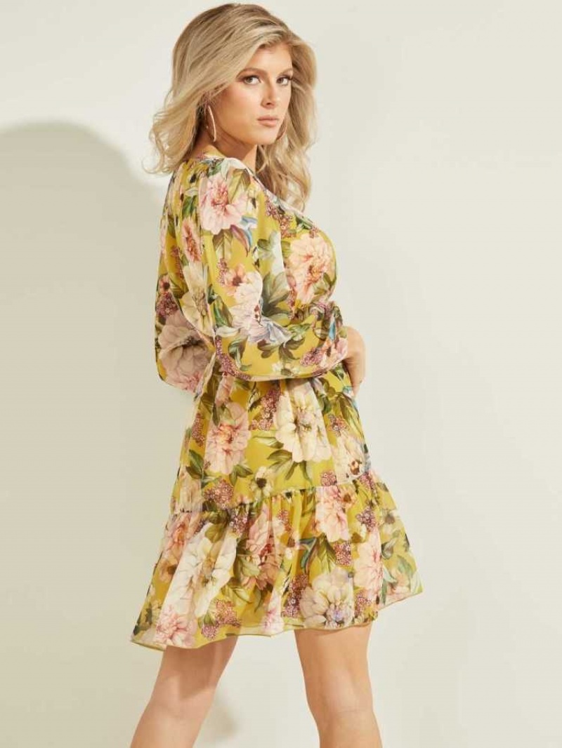 Peignoir Guess Floral Fit and Flare Femme Fleur | 78631-VIMZ