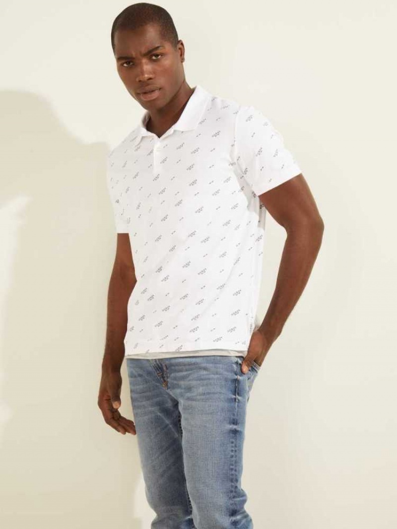 Polos Guess Corey Homme Blanche | 18092-FOVD