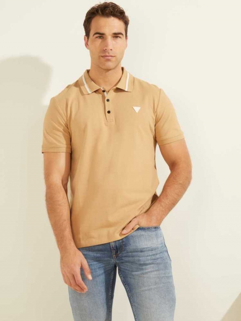 Polos Guess Eco Lyle Homme Bleu Orange | 20713-ZULC