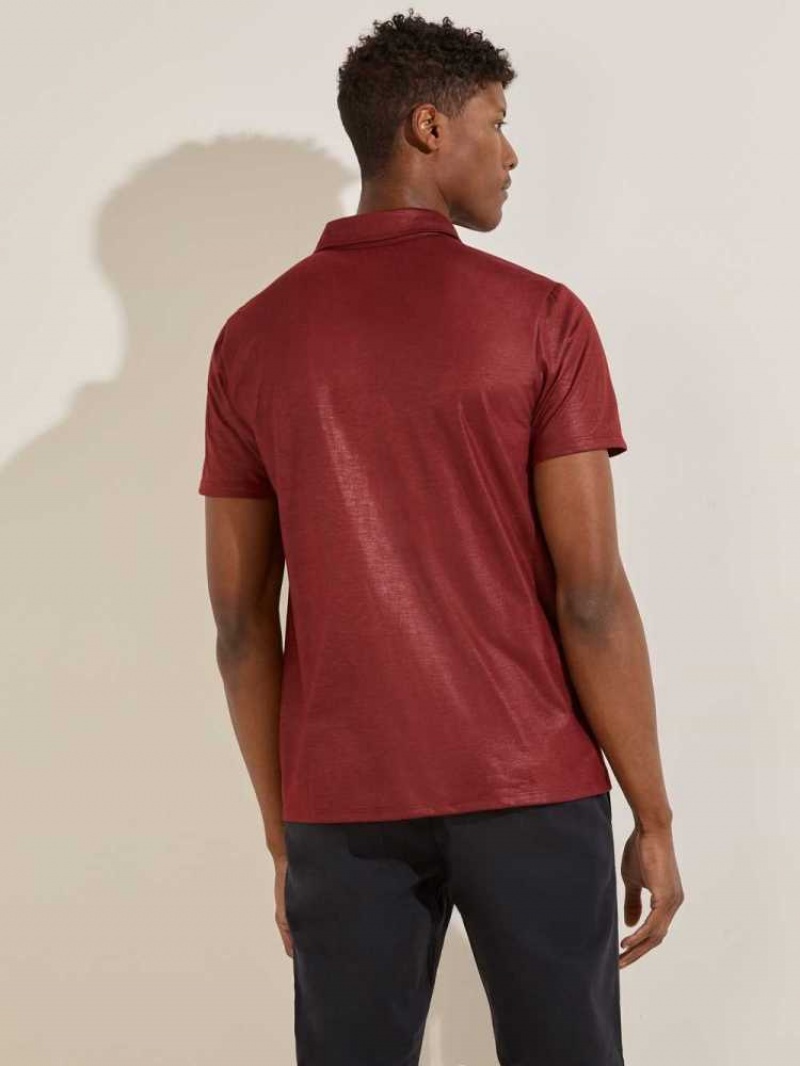 Polos Guess Mason Shine Homme Bordeaux | 28345-EIZU