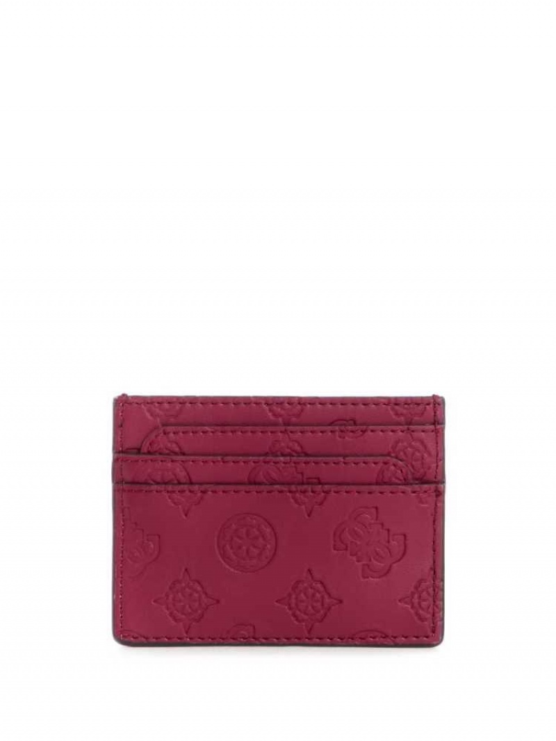 Portefeuilles Guess Bea Card Holder Femme Marron | 74930-ZCEM