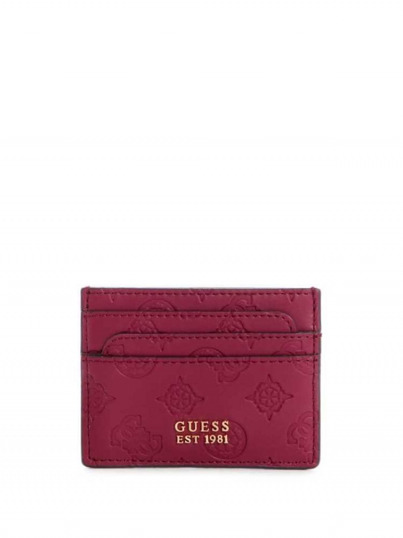 Portefeuilles Guess Bea Card Holder Femme Marron | 74930-ZCEM