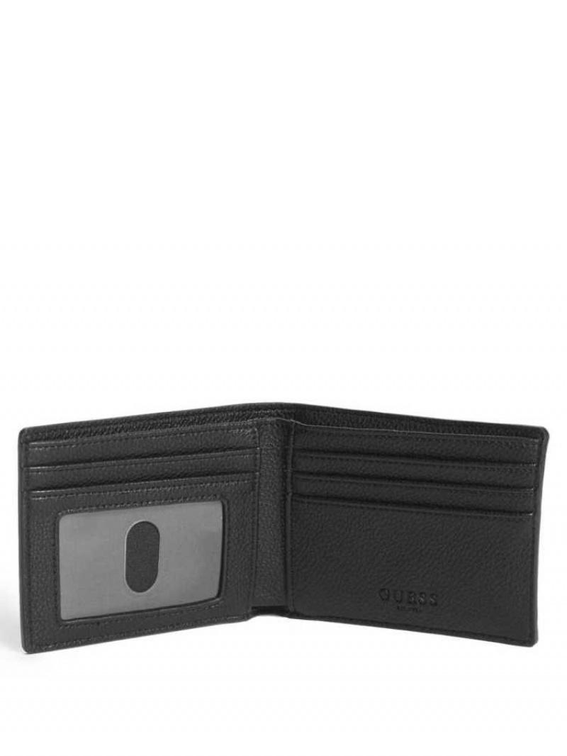 Portefeuilles Guess Billfold Pull Out Card Case Homme Noir | 65309-GKSJ