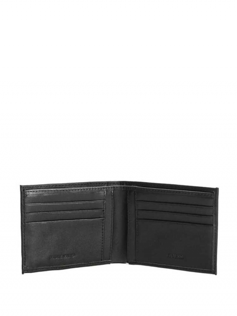 Portefeuilles Guess Certosa Cuir Billfold Homme Noir | 92631-BQIV