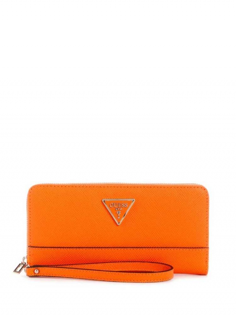 Portefeuilles Guess Cordelia Zip-Around Femme Orange | 46783-JYUF