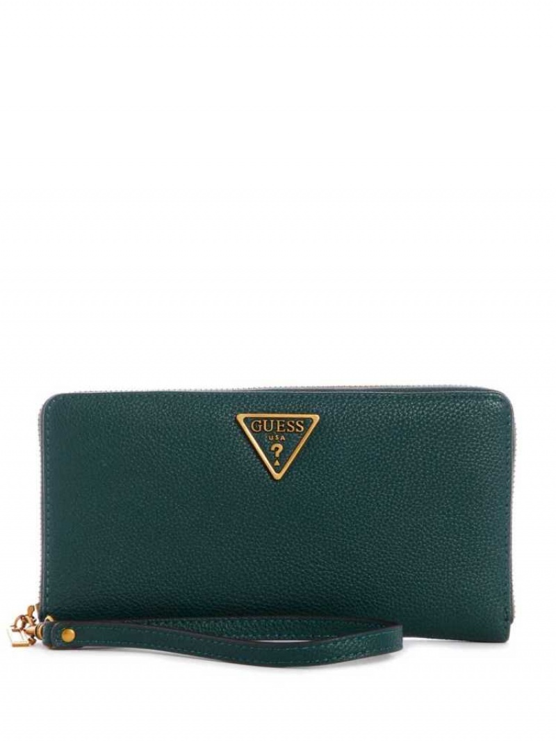 Portefeuilles Guess Destiny Check Organizer Femme Vert | 62413-MJOR