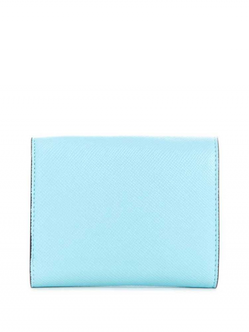 Portefeuilles Guess Katey Trifold Femme Turquoise Clair | 59607-FUVG