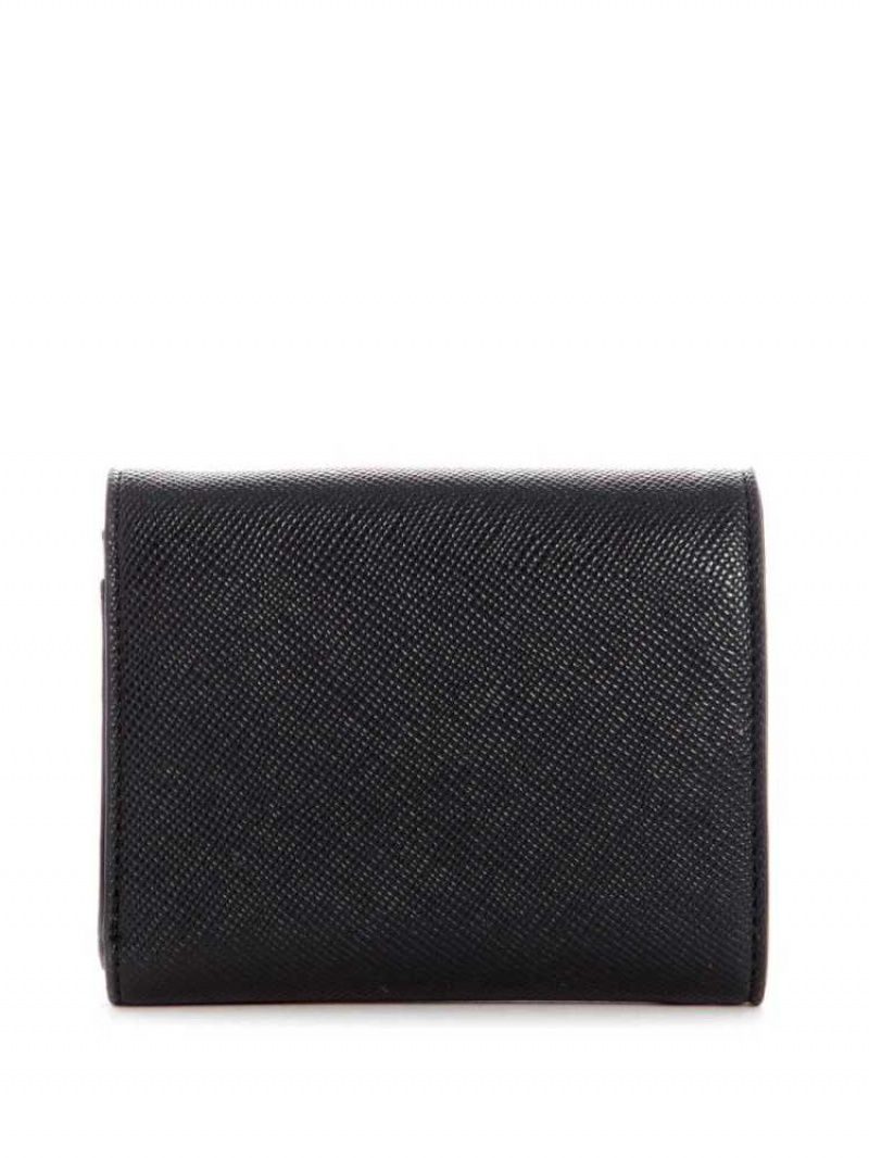 Portefeuilles Guess Katey Trifold Femme Noir | 67490-PLUE