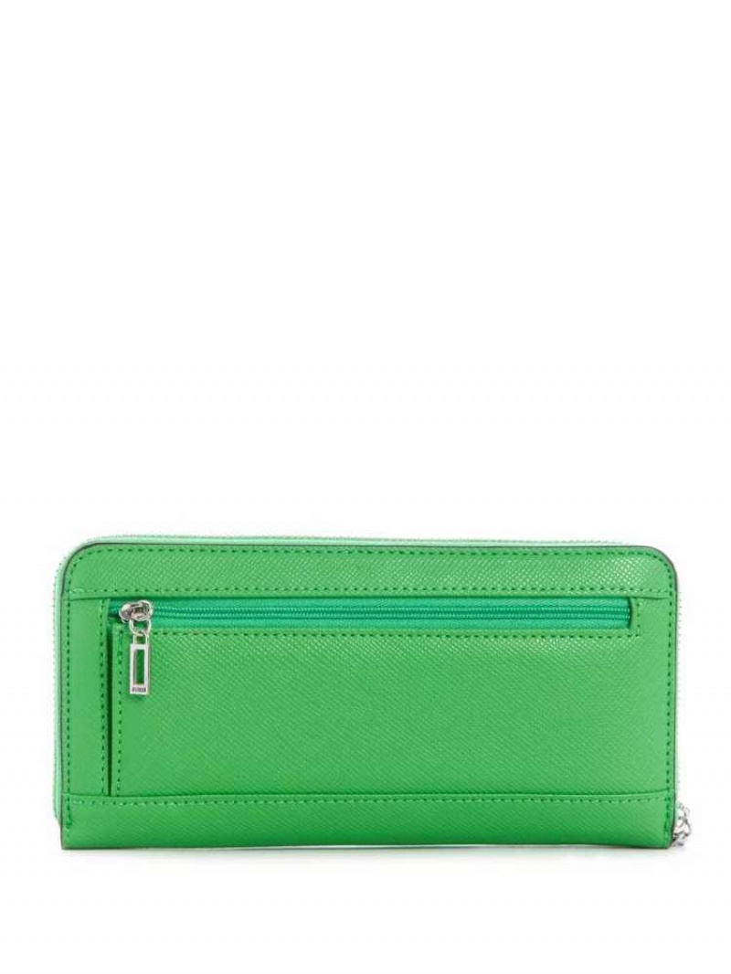 Portefeuilles Guess Katey Zip-Around Femme Vert | 49352-TXYK