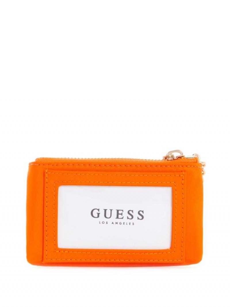 Portefeuilles Guess Layla Zip Pouch Femme Orange | 27618-ZYWO