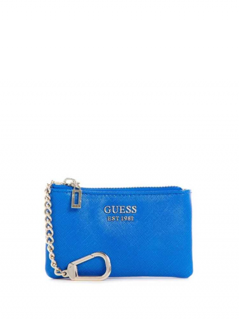 Portefeuilles Guess Layla Zip Pouch Femme Bleu Royal | 82513-HKGI