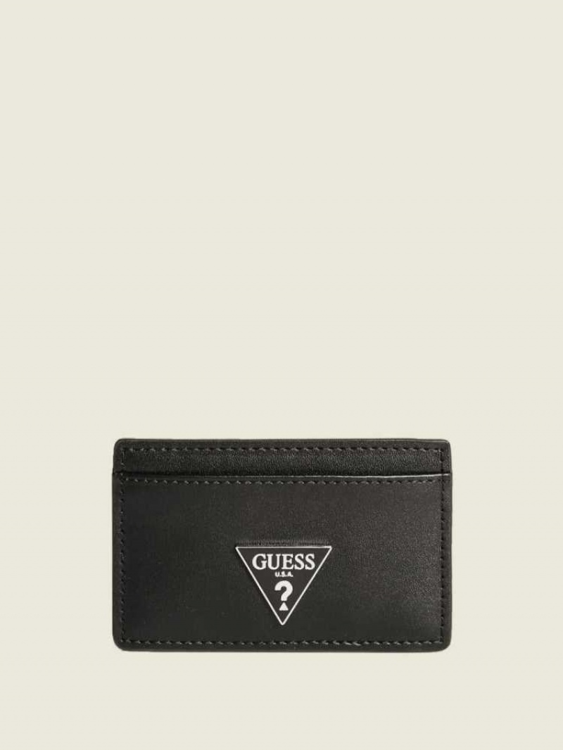 Portefeuilles Guess Logo Card Holder Homme Noir | 68092-EAMX