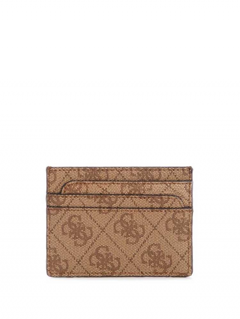 Portefeuilles Guess Noelle Card Holder Femme Marron Fleur | 07381-ZVIN