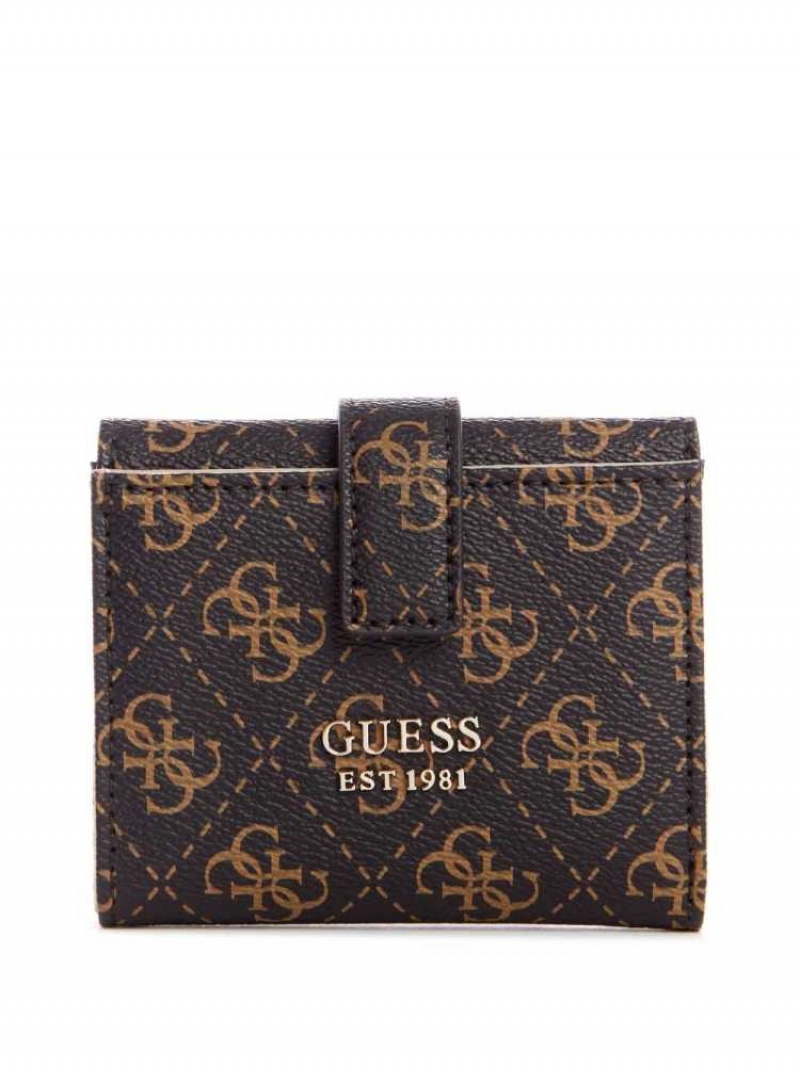 Portefeuilles Guess Picnic Petite Trifold Femme Marron | 16483-DAHZ