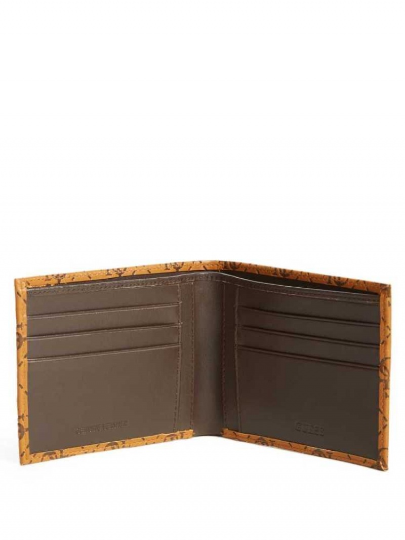 Portefeuilles Guess Vezzola Embossed Billfold Femme Marron | 68145-WNJL