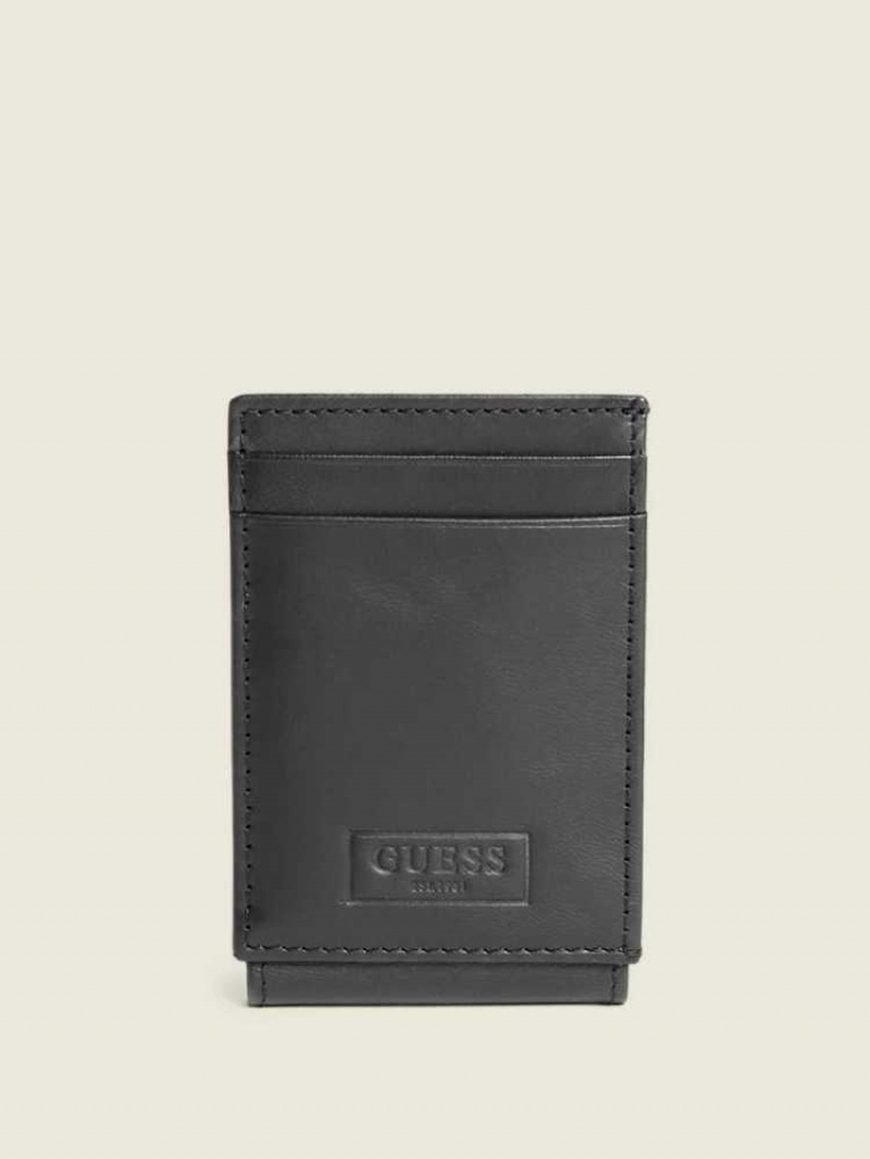 Portefeuilles Guess West Larges Magnetic Homme Noir | 72409-NUMJ