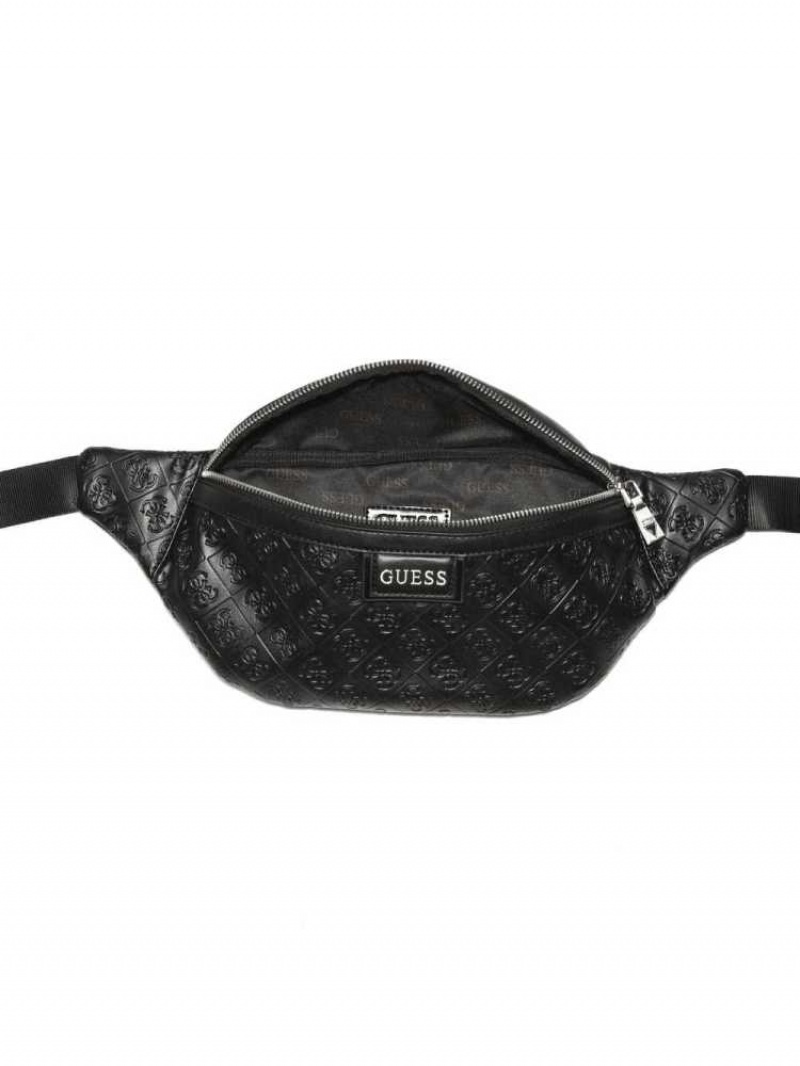 Sac Banane Guess Vezzola Quattro G Femme Noir | 08935-PUOB